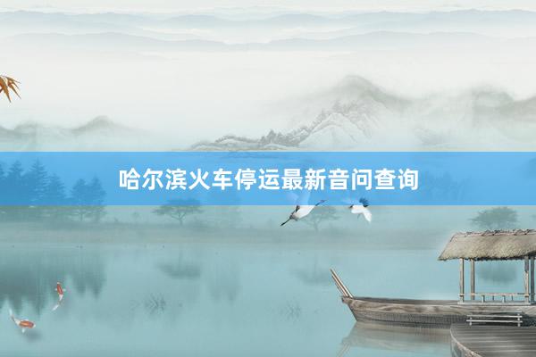 哈尔滨火车停运最新音问查询